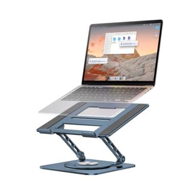Imagem de MCHOSE Suporte de laptop para mesa, suporte ergonômico para laptop com base giratória de 360°, suporte dobrável para notebook compatível com MacBook Air Pro, Dell XPS, mais laptops de 10 a 15