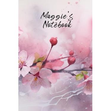 Imagem de Maggie’s Notebook: Personalized Diary Journal for Maggie, Cute Apple Blossom Diary, 6"x 9" 160 Lined Pages