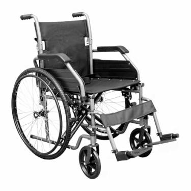 Imagem de Cadeira De Rodas Aço Carbono Dobrável 125kg Basic Hidrolight Assento 44cm