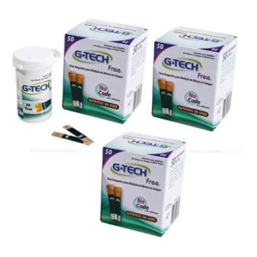 Imagem de Tiras Teste Medidor Glicose G Tech Free 150 Unidades