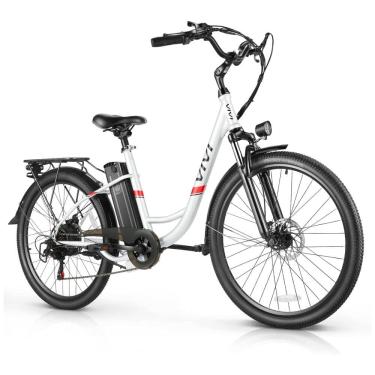 Imagem de Bicicleta Elétrica VIVI Urbana 26", Motor 1000W Pico, Bateria 48V Removível, Autonomia 80 km, Até 35 km/h, Freios a Disco, 7 Marchas