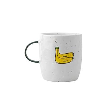 Imagem de GRFIT Caneca de cerâmica feita à mão caneca iogurte aveia copo de leite café da manhã copo infantil aquecimento doméstico com alça caneca de café (cor: F)