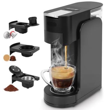 Imagem de Cafeteira de Capsula, 110V, Cafeteira Capsula 3 em 1, Compatível para Cápsulas Nestlé, Dolce Gusto e Café Moído, Cáfeteira Multicapsula com Bandeja Coletora Ajustável, Tanque de Água para 800ml