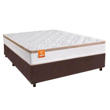 Imagem de Cama + Box Blindado E Colchão Molas Ensacadas Casal - Isis Real Inducol