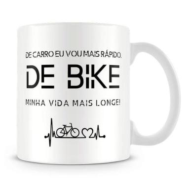 Imagem de Caneca Personalizada de Porcelana Bike Vida Longa - 325ml - Amo Caneca