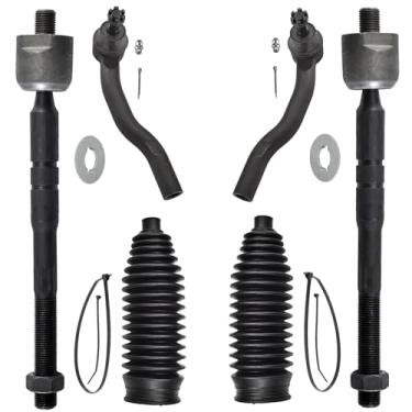 Imagem de ASUPRICOS Kit de direção frontal de 6 peças para Toyota Camry 2007-2011, kit completo de pontas de tirante interno e externo e botas