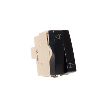 Imagem de Módulo Interruptor Duplo Pulsador Reversível Para Persianas Elétricas Margirius Sleek 10A Ebony