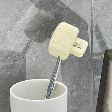 Imagem de Capas de escova de dentes protetor de escova de dentes portátil clipes protetor de viagem banheiro casa de banho suprimentos de viagem (branco)