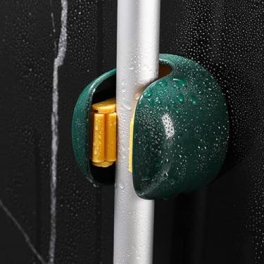 Imagem de Suporte de vassoura de parede para armazenamento de roupas domésticas, cabide para esfregão, cozinha, banheiro, organizador essencial