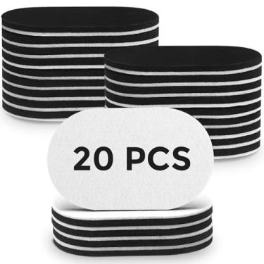 Imagem de Geelin 20 peças deslizantes de móveis para pisos de madeira 8,5 cm x 15,24 cm feltro oval reutilizável almofadas móveis móveis móveis deslizantes de feltro resistente para protetores de superfícies