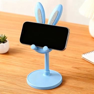 Imagem de Bunny Suporte de celular fofo em forma de coelho para mesa com as mãos livres para assistir a vídeos e chamadas de vídeo