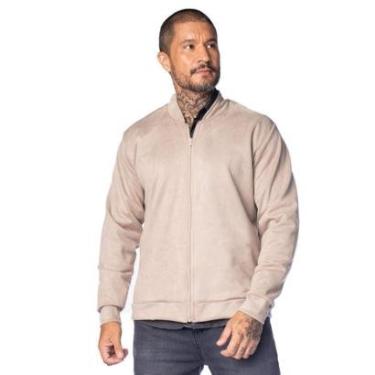 Imagem de Casaco Masculino Pitt Bomber Aveludado Bege Claro-Masculino