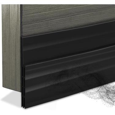 Imagem de 1 pacote com rolha de porta preta, à prova de som e à prova de intempéries, isolamento ajustável para bloqueio de ar frio