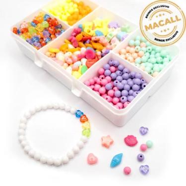 Imagem de Kit Miçanga Infantil Para Pulseira Com 1.100un - Macall