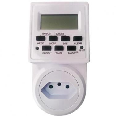 Imagem de Timer Digital Bivolt Lcd Programável Temporizador Tomada - MLS