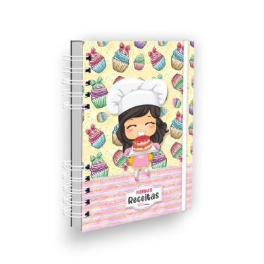 Imagem de Caderno de Receitas Coleção Minhas Receitas - Cabelinho Preto - Nisti 
