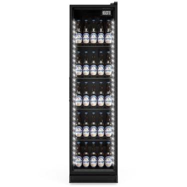 Imagem de Cervejeira Vertical Porta De Vidro 310 Litros Gcb30vlb Gelopar Expositor All Black 110v