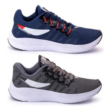 Imagem de Kit 2 Tenis Masculino Esportivo Leve Conforto Modelo Running Academia 