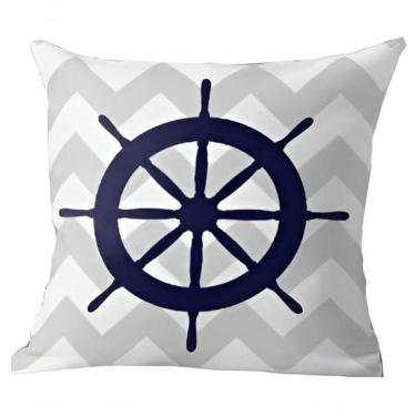 Imagem de Capa De Almofada Azul Timão Navegação Marítima 50x50cm