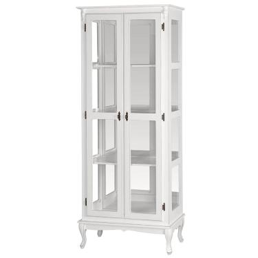 Imagem de Cristaleira Luiz Xv Espelhada Com 3 Prateleiras 1087e Cera Clara