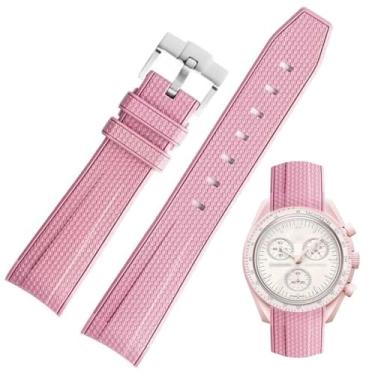 Imagem de Nizonlaie Pulseiras de relógio para Moonswatch, pulseira de substituição premium de borracha de silicone de 20 mm compatível com Swatch Omega Moonswatch Speedmaster