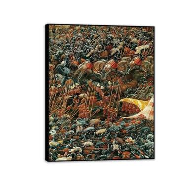 Imagem de Pôster de parede Albrecht Altdorfer Oposing Armies (detalhe) Impressão em tela Giclee Albrecht Altdorfer Decoração de parede para sala de estar quarto banheiro decoração de casa 65 x 50 cm (66.0x48.3