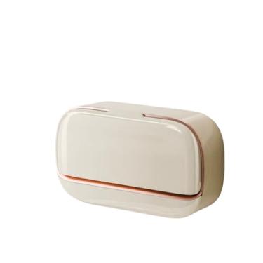 Imagem de Suporte para Sabonete que Mantém o Sabonete Seco, Saboneteira de Parede com Drenagem Eficiente(Off White-Duplo Y888-1537)