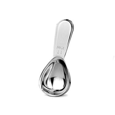 Imagem de Colheres de sopa da China Colher de medição de grãos de café de aço inoxidável colher de leite em pó colher de utensílios de cozinha colher de medição integrada de cabo curto colher versátil (tamanho