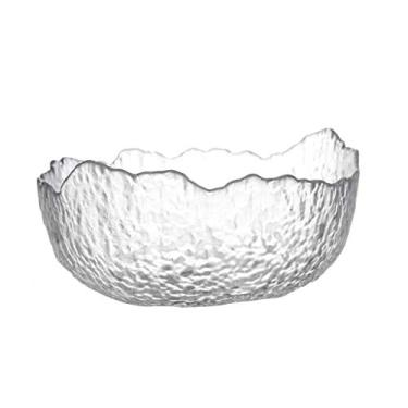 Imagem de BSNANCA Prato de frutas, cesta de frutas de vidro, tigelas de sobremesa, prato de salada nórdica, prato de lanche, bancada, suporte de frutas para cozinha doméstica, cesta de frutas (cor: transparente