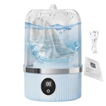 Imagem de Lavadora portátil – máquina de lavar roupa compacta – dispositivo recarregável, suprimentos de viagem leves para roupas íntimas e roupas de bebê