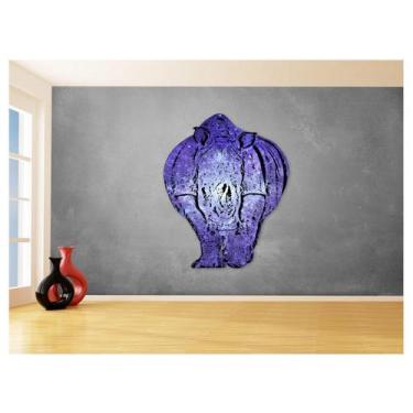 Imagem de Papel De Parede 3D Animais Pop Art Rinoceronte 3,5M Pxa518 - Você Deco