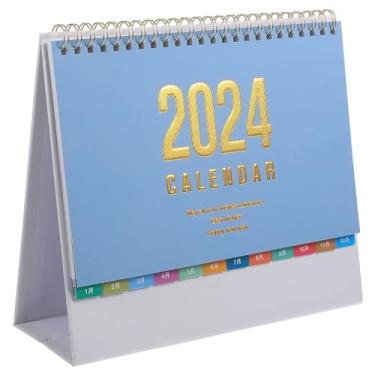 Imagem de Calendário diário 2024, decoração de mesa de escritório, calendário de mesa, mensal virar a página para casa, agenda, flip