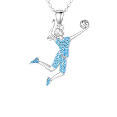Imagem de Colar de coração esportivo, 9 opções de esportes diferentes: basquete, líder de torcida, ginástica, softbol, vôlei, bailarina, corredor, acessórios esportivos presente de aniversário - diamantes