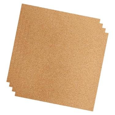 Imagem de Ysyqkn Conjunto de 4 Placas de Cortiça Quadradas Premium para Impressora 3D, com 30x30 Cm (11,81x11,81"), Ideais para Gravação em Impressora H2D. Perfei