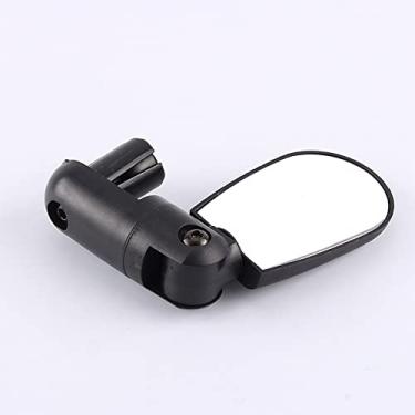 Imagem de Novo espelho retrovisor de guidão preto mini giratório flexível para bicicleta, espelho de bicicleta, espelho