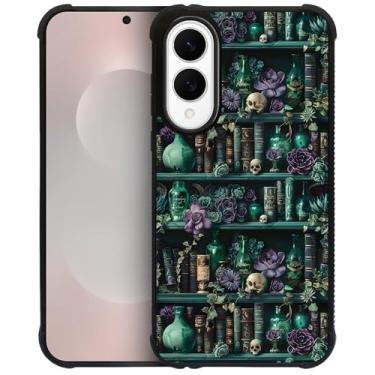 Imagem de DAIZAG Capa para Samsung Galaxy S25 Edge, quatro cantos, amortecedores, antiderrapante, capa protetora com absorção de choque para meninas e meninos - The Magician's Bookshelf