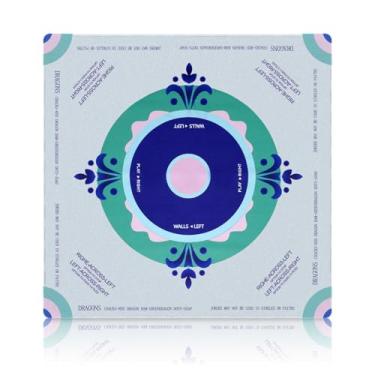 Imagem de Dawnrait® Mahjong Mat for Table with Learning Rules - 33" Neoprene American Mah Jongg Accessories and Gifts - Noise Reduction & Non-Slip Brard Game Top Cover Cloth: Mahj Domino Pocker Card (Blue)