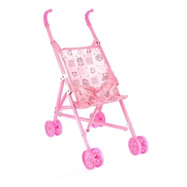 Imagem de Carrinho Infantil de Boneca Dobrável de Passeio para Menina