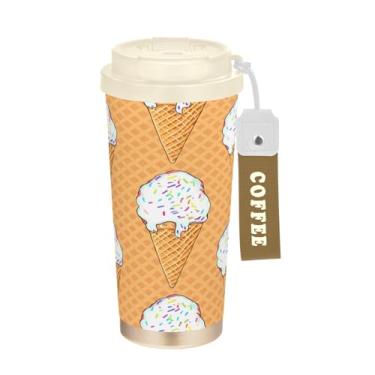 Imagem de Blueangle Caneca de café de viagem com isolamento de sorvete - copo de aço inoxidável à prova de vazamento e derramamento para acampamento e ar livre, garrafa de água reutilizável de 592 ml com tampa