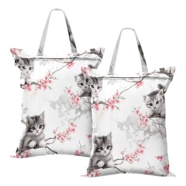 Imagem de SEHANY 2 peças de sacos grandes de lavanderia com alça, à prova d'água, bolsa de roupa para viagem e natação