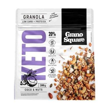 Imagem de Granola Low Carb Com Coco e Nuts Vegana Sem Glúten GranoSquare 200g