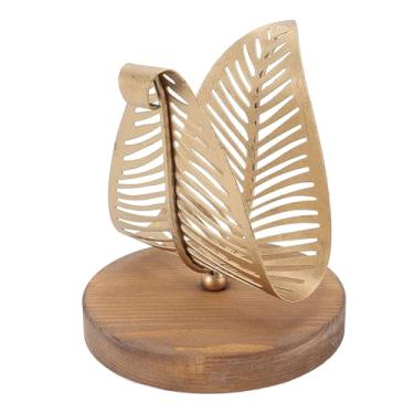 Imagem de Jiawu Elegante Autônomo Moderno Porta-guardanapo Bancada Organizador de Armazenamento de Toalha de Em Formato de Folha Bonita para Casa Bar Casa de chá Hotel Escritório