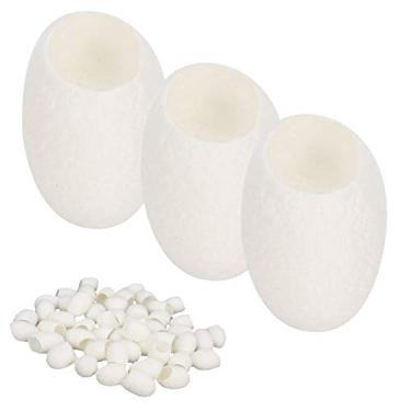 Imagem de Cryfokt Casulos de Bicho-seda Esfoliantes Bolas de Remoção de Cravos Brilhantes para Limpeza Profunda 50 Peças de Cuidados Faciais Sedas Naturais para Entusiastas de Cuidados Com a Pele