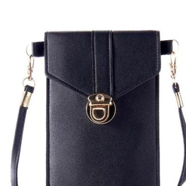 Imagem de Bolsinha Feminina Bolsa Transversal Porta Celular Com Visor Touch Para