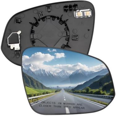 Imagem de LOIYLLEN Substituição do espelho lateral do passageiro para Toyota Highlander 2020 2021 2022 2023 2024 2025 - Vidro do espelho do lado direito, vidro dos espelhos retrovisores com aquecimento elétrico