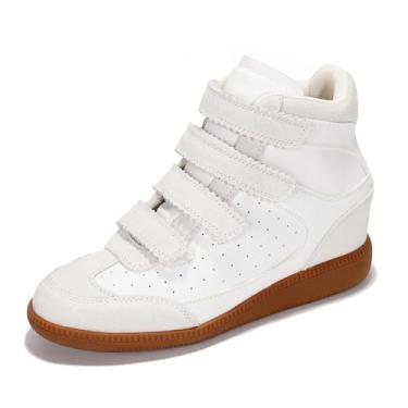 Imagem de Project Cloud Tênis feminino com cadarço para mulheres, tênis femininos modernos com palmilha de espuma viscoelástica, tênis femininos antiderrapantes (marant), Branco, 41