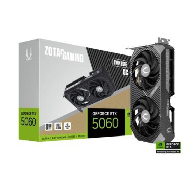 Imagem de Placa de Vídeo GeForce RTX 5060 8GB GDDR7 128bits - Twin Edge OC - DLSS 4 - Zotac 288-1N780-200Z6