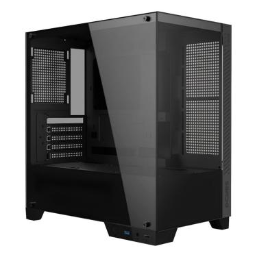 Imagem de Gabinete Gamer Aquário PcYes GFFTWRBV - Vidro Temperado - Micro ATX - Preto