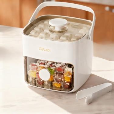 Imagem de Bandeja de gelo premium – Bandeja de gelo para freezer, molde de gelo para bebidas, uísque, cerveja, coquetel, café, design de tampa transparente para manter o gelo limpo, com pinças e 2 bandejas de