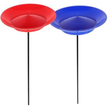 Imagem de Mobestech Conjunto de 2 Pratos Giratórios Com Varetas para Malabarismo, Adereços para Apresentações Acrobáticas de Circo, Kit de Festa Com Palhaço para Crianças E Adultos.